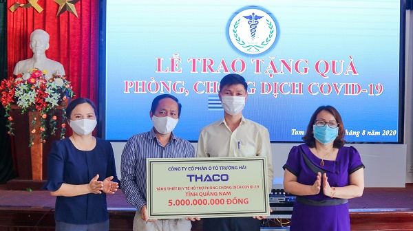 THACO tài trợ 11 tỷ đồng thiết bị vật phẩm y tế cho 3 tỉnh miền Trung